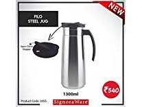 Signoraware Filo Steel Jug 1.3ltr, Silver Rs.288