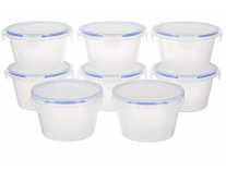 Amazon Brand – Solimo Plastic Kitchen Storage Container Set, 750ml, 8-Pieces at Rs.399