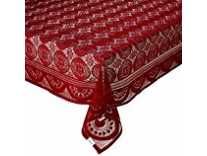 Amazon Brand – Solimo Cotton Blend Table Cover for 6 Seater Dining Table (Halo, Maroon) Rs. 299