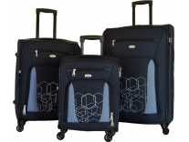 Timus Morocco Spinner Set Of 3 Blue 4 Wheel Trolley Suitcase Expandable Check-in Luggage – 28 inch(Blue) Rs. 5699
