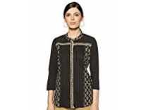 Rangriti Women’s A-Line Kurta (RMMINDIAN M5094_Black_32) Rs. 155