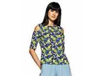 KRAVE Women’s Floral Regular Fit Top (AW18KRAVE1102_Lemon Green_L) Rs. 156