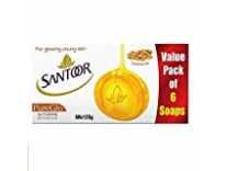 Pantry] Santoor Glycerine PureGlo Soap 125g (Pack of 6) Rs.166