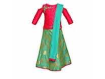 Aarika Girls’ Regular Fit Lehenga Choli (LCH-2119_Rani_12-13 Years) Rs. 155