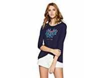 Ajile By Pantaloons Women’s Regular Fit Top (110031266005_Navy_XXL) Rs. 120