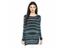 Annabelle By Pantaloons Women’s Plain Slim Fit Top (110030994002_Teal_S) Rs. 260