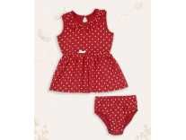 Miss & Chief Baby Girls Midi/Knee Length Casual Dress(Red, Sleeveless) Rs.249
