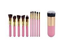 CETC Makeup Brushes with Foundation/Blush Brush -(Set of 11 Pieces) (Pink) Rs. 284