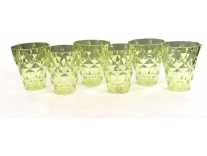 MR Products Diamond Green Glass Set (Pack of 6)(Plastic, 250 ml, Green) Rs. 225