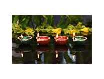 Collectible India Terracotta Clay Diya Oil Lamp – Decorative Terracotta Mitti Diyas for Diwali – Candles Diya for Diwali puja & Navratri Festival Home Decor (Set of 4) Rs. 169 Collectible India Terracotta Clay Diya Oil Lamp – Decorative Terracotta Mitti Diyas for Diwali – Candles Diya for Diwali puja & Navratri Festival Home Decor (Set of 4) Rs. 169