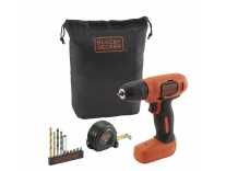 Black & Decker BDCD8GPA 7.2V Li-Ion Cordless Drill Kit (14-Pieces) Rs.1798