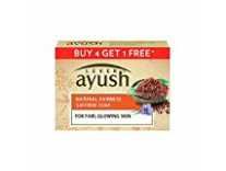 Lever Ayush Natural Fairness Saffron Soap, 100 g each (Buy 4 Get 1) Rs.84