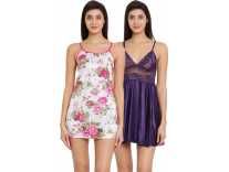 Clovia Floral Print Babydoll Rs. 489