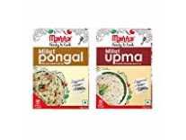 [Apply Coupon] Manna Ready to Cook Millet Pongal & Millet Upma Combo Pack of 2, 180gms Each, 100% Natural Ingredients, No Preservatives, No Artificial Flavours & Colours Rs. 130