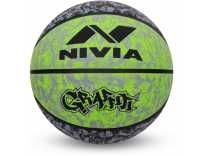 Nivia GRAFFITI Basketball – Size: 7(Pack of 1, Green, Black) Rs. 299