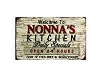 Sehaz Artworks ‘Nonna-Kitchen’ Wooden Wall Sign (MDF, 30 cm x 20 cm x 4 cm, Nonna-Kitchen) Rs.51