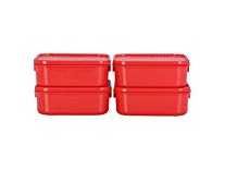 All Time Polka Plastic Sandwich Container Set, 500ml, Set of 4, Red Rs. 123