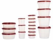 SimpArte Plastic Grocery Container, 17-Pieces, Blushing Red Rs. 359