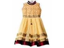 SMILING BOWS Synthetic A-Line Dress (SS19SMB_ARADHYA_Brown_3-4YRS) Rs. 319