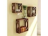 Home Sparkle Wooden Cubes (Set of 3, Brown) Rs. 999