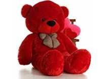CLICK4DEAL Big Giant Cotton Teddy Life Size Stuffed Bear/Spongy Hugable Cute Cuddles Soft Toy for Kids Birthday Girls Lovable Special Heart Shape Cusion (3 Feet, Red) Rs.480