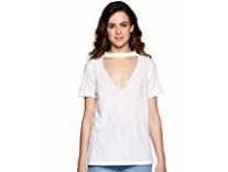 Forever Twenty One Women’s Regular fit T-Shirt (54712_White_M) Rs. 140