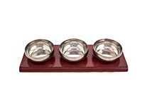 Profusion Polished Hand Made Wooden Tray 40 cm in Red with 3 Stainless Steel Bowl (11cm*3), Grey Rs.155 Profusion Polished Hand Made Wooden Tray 40 cm in Red with 3 Stainless Steel Bowl (11cm*3), Grey Rs.155