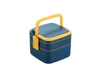 ATEVON Portable Double-Layer Lunch Box – Stackable with Carrying Handle and Spoon, Multicolor Rs. 184