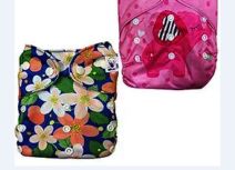 Babymoon (Set of 2) Reusable Cloth Diaper, Premium Adjustable Size Waterproof Washable Pocket Cloth Diaper Nappie (Floral & Elephant) Rs. 282