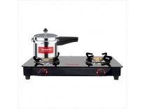 Butterfly RAPID 2B GLASS TOP STOVE + 3 LTR ALUMINIUM PRESSURE COOKER NON IB Glass Manual Gas Stove(2 Burners) Rs.2099