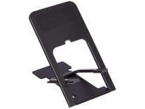 Amazon Brand – Solimo Cell Phone Stand Compatible with All 4-10 inch Mobiles & Tablets, Adjustable Tabletop Holder for Desk (Black) Rs.99