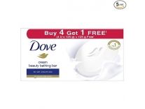 [Apply 10% Coupon] Dove Cream Beauty Bathing Bar 125 g (4+1 Free Combo) With Moisturising Cream for Softer, Glowing Skin & Body – Nourishes Dry Skin more than Bar Soap Rs. 276
