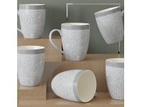 The Earth Store Grey Fizz Coffee Mug Set of 6 Ceramic Mugs to Gift to Best Friend, Tea Mugs, Microwave Safe Coffee Mugs, Ceramic Tea Cups Rs. 569
