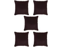 HOMETALES Polyester Geometric Checks Square Cushion Cover (40×40) cm Pack of 5,Brown Rs. 191