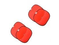 Kingsway Sticky Sun Shade for Car Window, Suitable for Honda City, Model Year : 2014 – 2016, Color : Red Cotton Fabric, Set of 4 Piece Rs.121