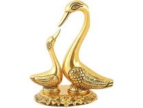 CHHARIYA CRAFTS Pair of Kissing Duck Metal Decorative Showpiece (Gold) Rs.234