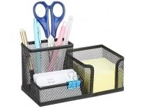 Amazon Brand – Solimo 3-Compartment Metal Mesh Desk Organiser, Black Rs. 299