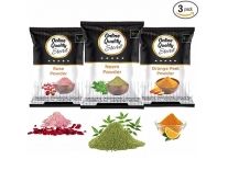 Online Quality Store Neem Leaves Powder + Rose Petals Powder + Orange Peel Powder_300g_for Radiance & Glow-Anti-marks, Spots Removal & Control Pigmentation Rs. 165