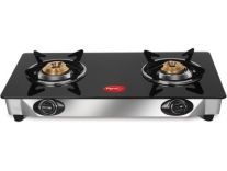 Pigeon Ultra Glass, Stainless Steel Manual Gas Stove 2 Burners Rs. 1349