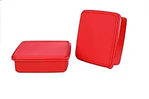 Signoraware Big Square Container Set, 3 litres, Set of 2, Water Melon Red Rs. 352