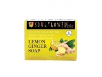 Soulflower Lemon Ginger Soap | Pigmentation, Signs of Ageing, Acne, Dull Skin | Handmade, Natural, Cold processed, Premium, Luxurious Soap | Lemon Oil, Ginger, Turmeric, Vitamin E | 150g Rs. 135