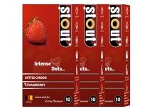 [Sample] Stout Extra Dotted Strawberry Flavoured Condoms for Men|Extra Lubricated, Intense Dot for Extra Pleasure|- 10 Count |Pack of 3 Rs.99