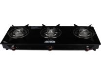 Sunflare Tornado 3 Burner Toughened glass Steel Manual Gas Stove(3 Burners) Rs.1699