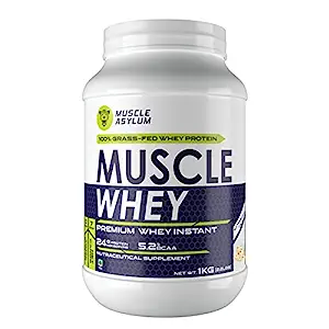 Muscle Asylum Premium Whey Protein 1kg (Butterscotch Ice Creame) l 24g Protein/Serving For Muscle Building & Recovery, 25 Servings Rs.1115