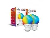 wipro Deco 0.5W Led Bulb, Multicolour (Pack of 2, B22) Rs. 118