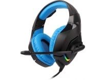 Zebronics Zeb-Rush (Blue) Premium Wired Gaming On Ear Headphone with RGB LEDs, Dual 3.5mm Jack, Converter Pin, Cushion Headband, Volume Controller, Adjustable Mic, 40mm Neodymium Drivers Rs.699
