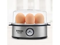 Borosil Electric Egg Boiler, 7 Egg Capacity, For Hard, Soft, Medium Boiled Eggs, Steamed Vegetables, Transparent Lid, Stainless Steel Exterior (360 Watts) Rs. 1199