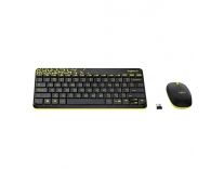 Logitech MK240 Nano Wireless USB Keyboard and Mouse Set, 12 Function Keys 2.4GHz Wireless, 1000DPI, Spill-Resistant Design, PC/Mac, Black/Chartreuse Yellow Rs.1499