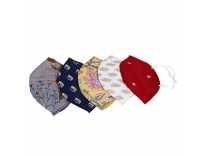 Indigo Cotton Unisex Face Mask – Multicolor, Free Size, Pack of 5 Rs.24