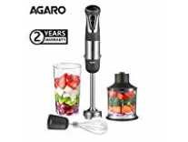 AGARO Marvel 800-Watt Hand Blender & Chopper, Dual Mode with Speed Regulator (Black) (Grey/Black) Rs.1804